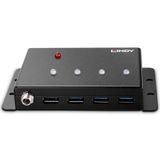 Lindy 43374 interface hub USB 3.2 Gen 1 (3.1 Gen 1) Type-B 5000 Mbit/s Zwart