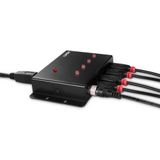 Lindy 43374 interface hub USB 3.2 Gen 1 (3.1 Gen 1) Type-B 5000 Mbit/s Zwart