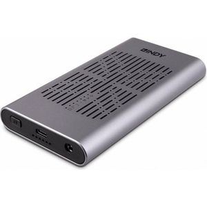 LINDY Externe Behuizing - Harde Schijf - USB 3.2 - M.2 - Zwart