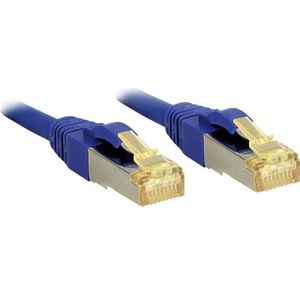 Lindy - 47277 RJ45 Netzwerkkabel, Patchkabel cat 6a (Rohkabel cat 7) s/ftp 1.00 m Blau mit Rastnasensc