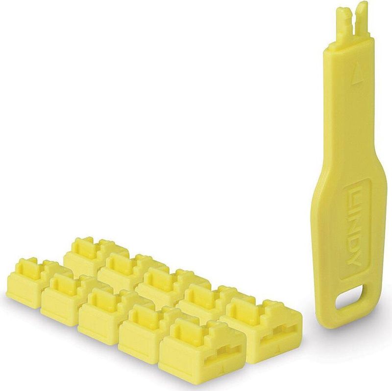 Lindy - RJ45 Poortsloten - Geel - 10 Stuks