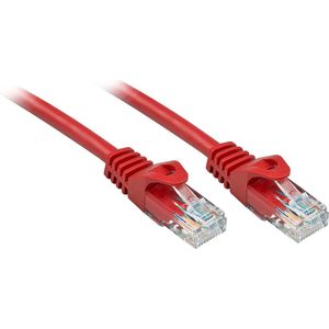 Lindy - 48185 RJ45 Netzwerkkabel, Patchkabel cat 6 u/utp 5.00 m Rot 1 St.
