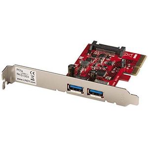 LINDY PCIe USB 3.1 kaart, 2 poorten