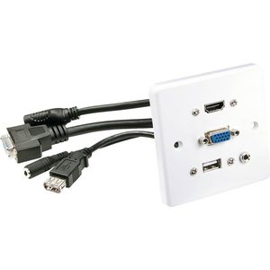 LINDY 60220 HDMI / VGA / USB / Jackplug Adapter [1x HDMI, VGA, USB-A, Jackplug female 3,5 mm - 1x HDMI, VGA, USB-A, Jac