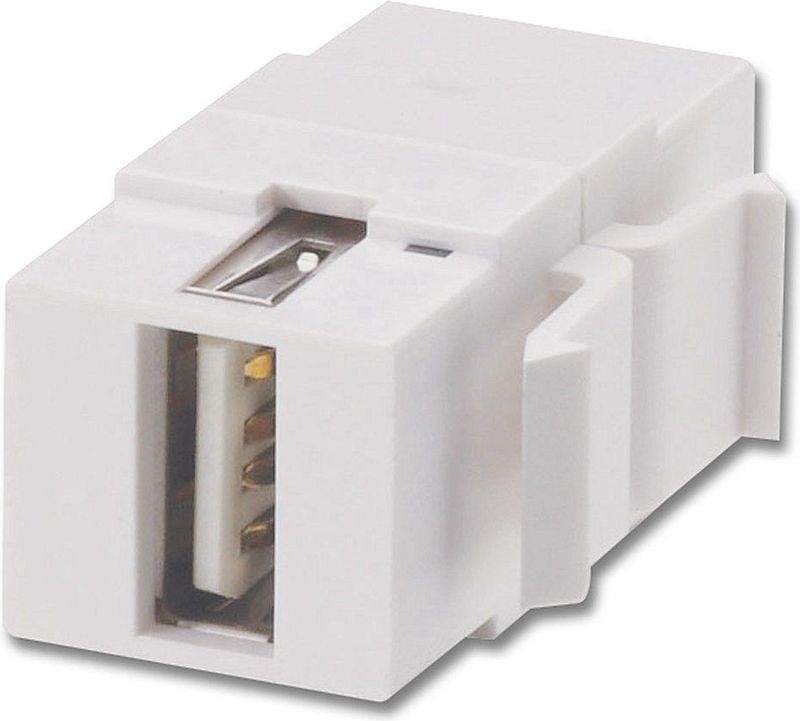 Lindy USB A/B dubbele koppeling keystone module voor wandcontactdozen (Keystone module), Netwerk accessoires