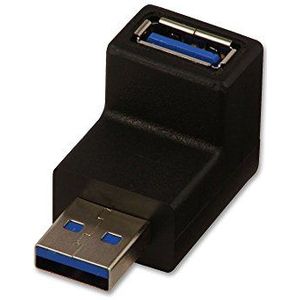 Lindy 71260 tussenstuk voor kabels USB A Zwart