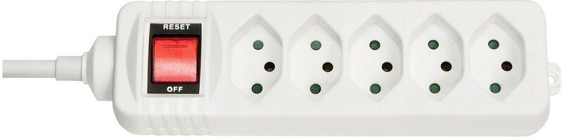 Lindy 73167 Binnen 5AC outlet(s) Wit power uitbreiding