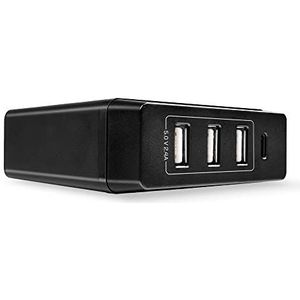 LINDY 4-poort USB Type C & Een slimme oplader met stroomvoorziening, 72W
