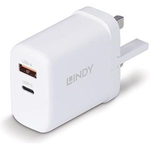 Lindy 73428 USB-oplader type A en C GAN, 65 W