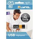 Xlyne - Wave - USB-stick - Zwart/Oranje - 64 GB - USB-A 2.0