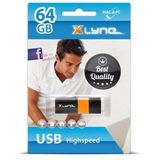 Xlyne - Wave - USB-stick - Zwart/Oranje - 64 GB - USB-A 2.0