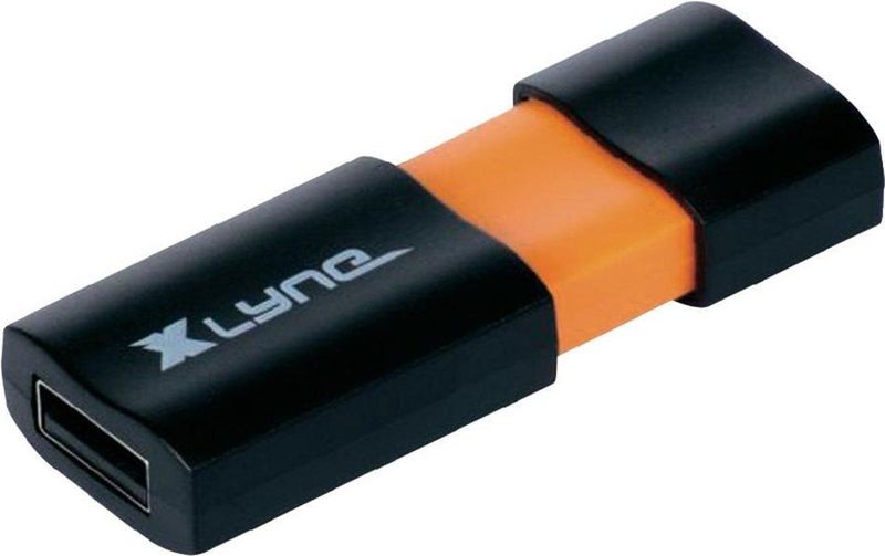 Xlyne - Wave - USB-stick - Zwart/Oranje - 64 GB - USB-A 2.0