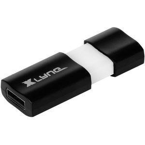 XLYNE WAVE USB-stick │128 GB│USB 3.0 – geheugenstick │Push&Pull mechanisme │Windows, Mac, Linux, zwart