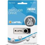 Xlyne - Swing USB-stick - 32 GB - Zwart - USB-A 2.0