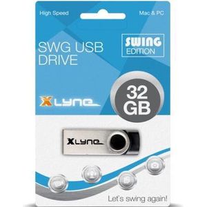 Xlyne - Swing USB-stick - 32 GB - Zwart - USB-A 2.0
