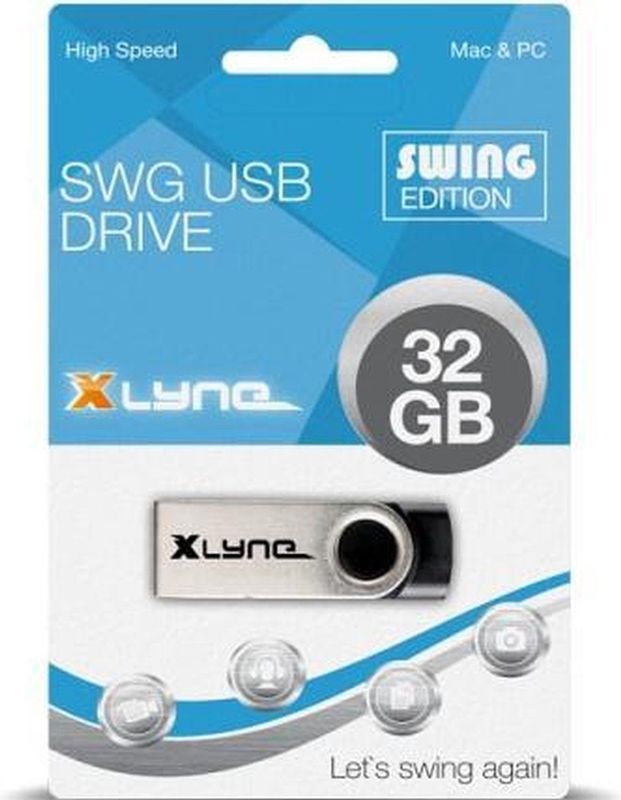 Xlyne - Swing USB-stick - 32 GB - Zwart - USB-A 2.0