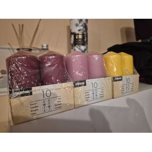 10 PAPSTAR Stumpenkerzen bordeaux
