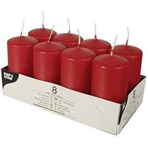 PAPSTAR kaarsen, paraffine, rood, 50 mm · 100 mm