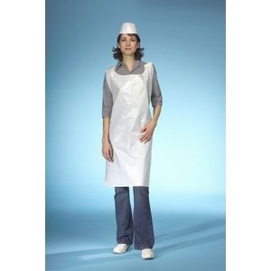 PAPSTAR - Schort - Wit - Pak 100 Stuks - LDPE - 125 x 67,5 cm