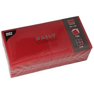 Servetten - Bordeaux - DAILY Collection - 1/4-vouw - 24 cm x 24 cm