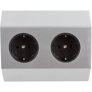 Heitronic 500069 Stekkerdoos Wit, Zilver 1 stuk(s)
