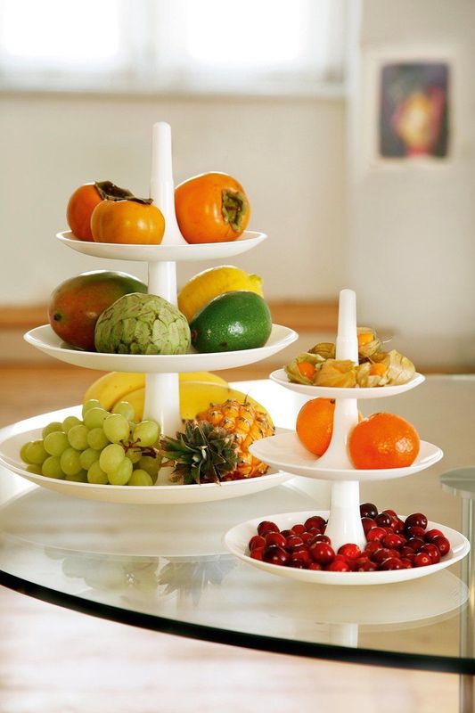 KOZIOL Etagere "BABELL L", spülmaschinengeeignet, melaminfrei, 3-stufig