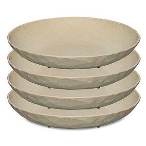 Diep Bord, 22 cm, Set van 4, Organic, Zand Beige - Koziol | Club Plate