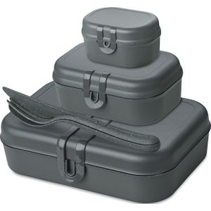 Lunchbox- en Bestekset, Organic, As Grijs - Koziols-sPascal Ready