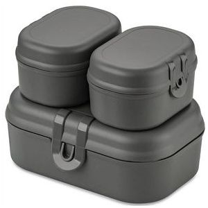 Lunchbox Koziol Bio-Circulair Pascal Mini Nature Ash Grey (3-Delig)
