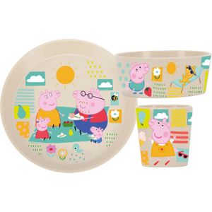 Koziol Connect Peppa Pig kleine borden + schaal + beker 3-delige set 8049713