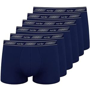 Nur Der Katoenen 3D-Flex Boxershort voor heren, verpakking van 6 stuks, marineblauw, marineblauw, XXL