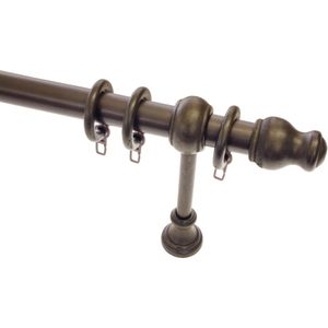 GARDINIA Lugano Classic Gordijnroede, Ø28 mm, koloniaal hout, 160 cm