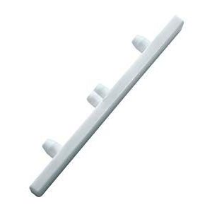 GARDINIA Eindstuk voor aluminium gordijnrail met 3 rails, wit, 2 stuks