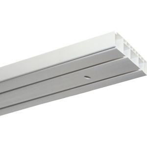GARDINIA Gordijnrailset, complete set met dubbele rail, incl. montagemateriaal, 2x 120 cm, wit