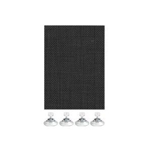 GARDINIA Flexibele Zonwerin - Transparan - Zuignappe - 40 X 80 C - Polyeste - Zwart