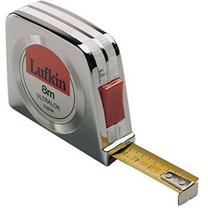 Lufkin Y25CME (T0060402511) Ultralok meetlint 5m x 13mm / 16' x 1/2 inch, met metrische en Engelse maatverdeling en verchroomde kunststof behuizing