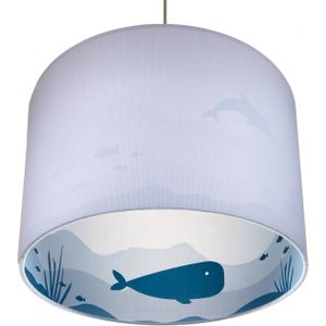 Waldi-Leuchten GmbH Silhouette hanglamp walvis in grijs/blauw