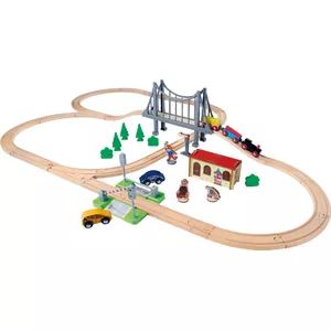 Brolteja 108-delige serie houten spoorbaanset voor kinderen