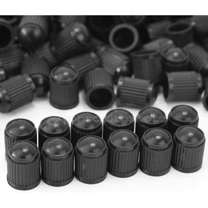 Auto Ventieldop kunststof zwart 100 stuks