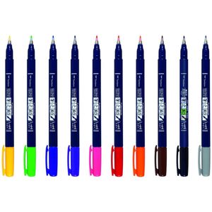 Fasermaler Brush Pen Fudenosuke weiche flexible Pinselspitze VE=10 Farben