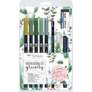 Tombow WCS-GR Waterverfset, Greenery/Groen