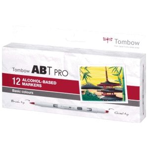 Tombow Dual-Fasermaler ABT Pro Keilspitze/Pinselspitze Alkoholbasis VE