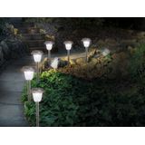 näve LED Gartenleuchte, LED fest integriert, 6er-Set LED Außenleuchte mit Erdspieß
