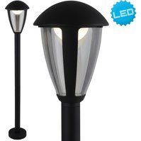 näve LED Außen-Stehlampe »Clint«, 1 flammig, Aluminium schwarz Kunststoff klar incl. 14x LED IP44 Höhe 100cm