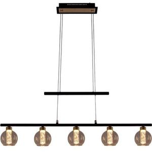 Näve LED hanglamp Brass 5-lamps verstelbaar