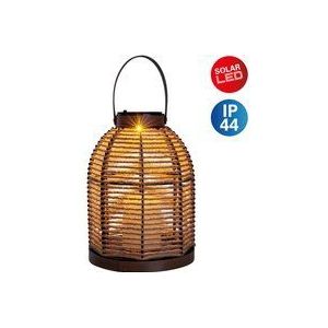 näve Led-solarlamp Korbinian Snoerbekleding, handgreep, niet verlichte decoratieve kaars, h: 29 cm (1 stuk)