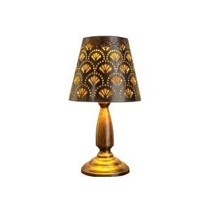 näve Ledsolarlamp Elsa Tafellamp antiek-messing met ajourmotief, toelopend scherm (1 stuk)