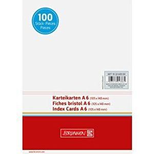 Brunnen Karteikarten A6 blanko weiß VE=100 Stück