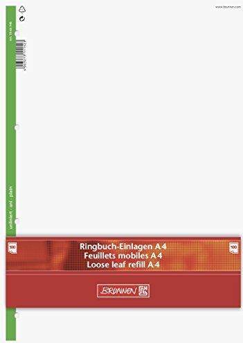 Ringbucheinlagen A4 blanko 100 Blatt