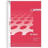 Spiralblock A4 60g qm 80 Blatt 4-fach gelocht 5mm kariert